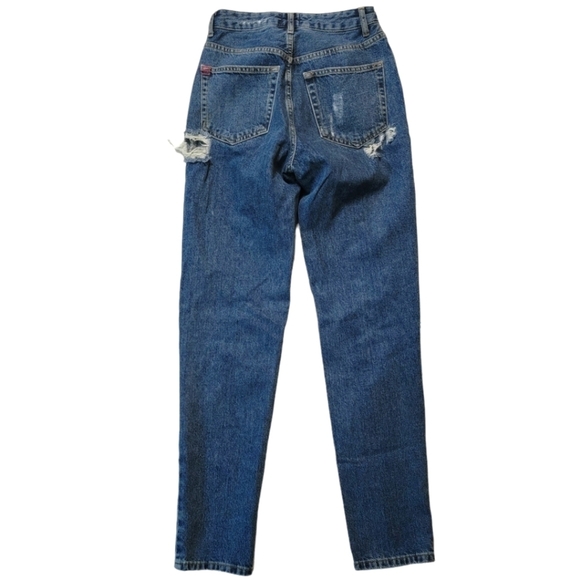 BDG Mom Hi-Rise Destroyed Jeans Size 25x30 Blue - Picture 3 of 6